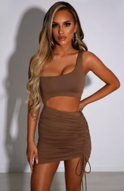 L.F Kiara Mini Dress - Chocolate