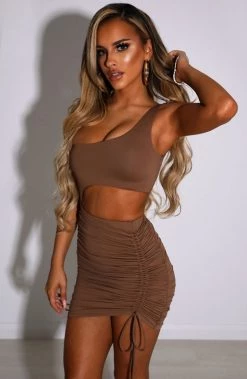 L.F Kiara Mini Dress - Chocolate