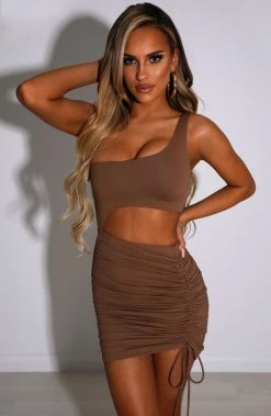 L.F Kiara Mini Dress - Chocolate