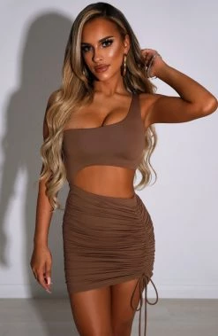 L.F Kiara Mini Dress - Chocolate
