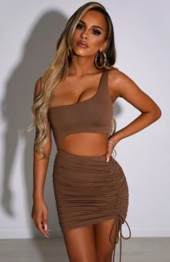 L.F Kiara Mini Dress - Chocolate
