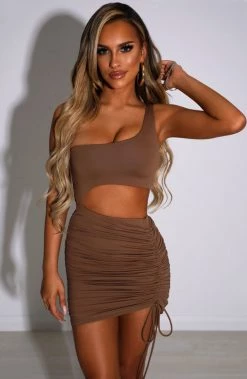 L.F Kiara Mini Dress - Chocolate