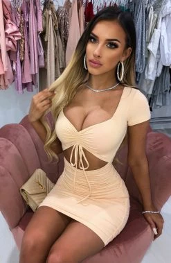 L.F Kiera Mini Dress - Nude NEW ARRIVALS