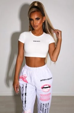 C.F NEW ARRIVALS Kiesha Crop - White