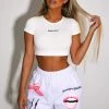C.F NEW ARRIVALS Kiesha Crop - White