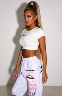 C.F NEW ARRIVALS Kiesha Crop - White