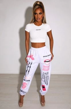 C.F NEW ARRIVALS Kiesha Crop - White