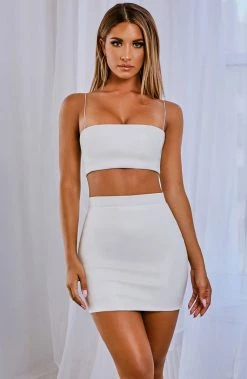 S.D Rebel Mini Skirt - White NEW ARRIVALS