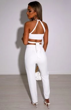 M.T NEW ARRIVALS Kimora Pants - White