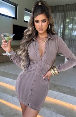 L.F NEW ARRIVALS Kyesha Mini Dress - Mocha