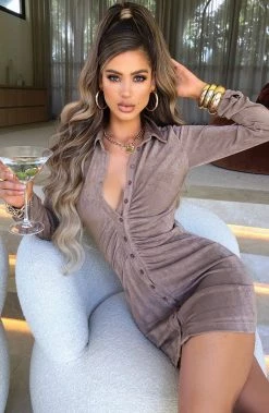 L.F NEW ARRIVALS Kyesha Mini Dress - Mocha