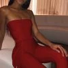 Y.Z Kylia Jumpsuit - Red Sparkle Jumpsuits