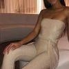 F.I BACK IN Kylia Jumpsuit - Gold Sparkle