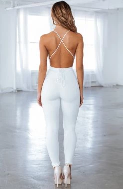 F.I Madison Jumpsuit - White BACK IN