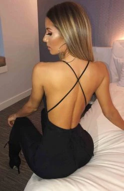F.I Madison Jumpsuit - Black BACK IN