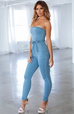 P.S NEW ARRIVALS Kaylee Jumpsuit - Blue Denim