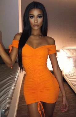 F.I CLOTHING Samantha Mini Dress - Orange