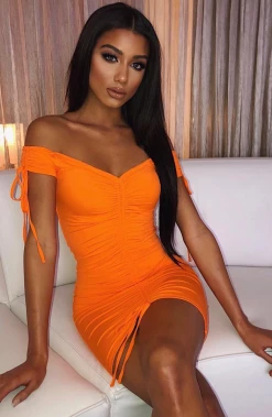 F.I CLOTHING Samantha Mini Dress - Orange