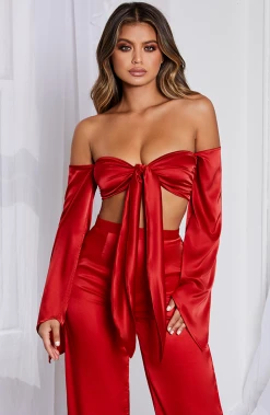 S.D Sariyah Top - Red NEW ARRIVALS