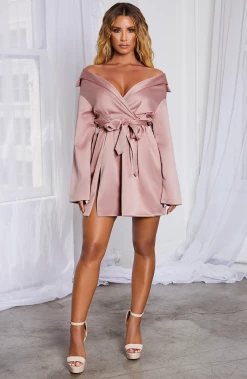 S.D NEW ARRIVALS Kassiana Mini Dress - Dusty Pink