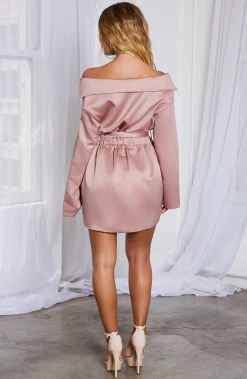 S.D NEW ARRIVALS Kassiana Mini Dress - Dusty Pink