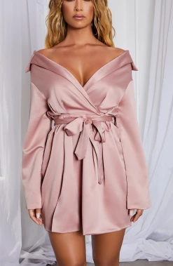 S.D NEW ARRIVALS Kassiana Mini Dress - Dusty Pink