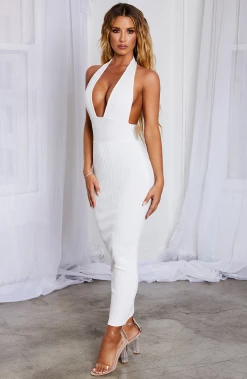 L.F Taryn Maxi Bandage Dress - White