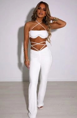 R.F NEW ARRIVALS Scarlet Pants - White