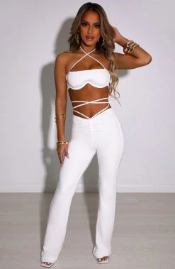 R.F NEW ARRIVALS Scarlet Pants - White