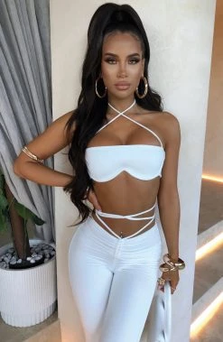 R.F NEW ARRIVALS Scarlet Pants - White