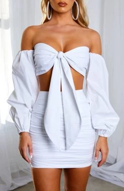 S.D Leah Crop - White NEW ARRIVALS