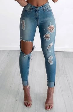 V.B Leah Jeans - Medium Blue