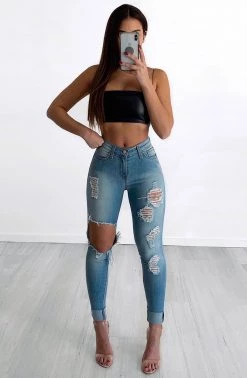 V.B Leah Jeans - Medium Blue