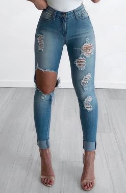 V.B Leah Jeans - Medium Blue