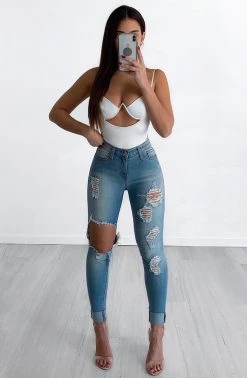 V.B Leah Jeans - Medium Blue