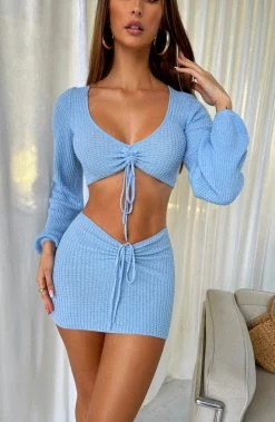 T.T NEW ARRIVALS Leia Top - Baby Blue