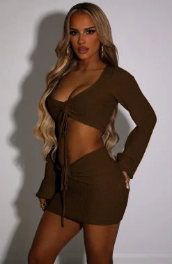 T.T Leia Mini Skirt - Chocolate