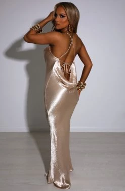 M.T Leilani Maxi Dress - Champagne NEW ARRIVALS