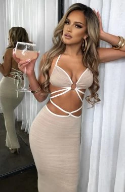 T.T Lelita Maxi Skirt - Beige NEW ARRIVALS