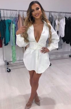 L.F Lenette Shirt Dress - White NEW ARRIVALS