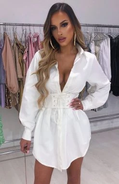 L.F Lenette Shirt Dress - White NEW ARRIVALS