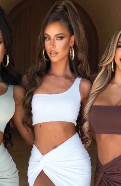 L.F NEW ARRIVALS Lia Crop - White