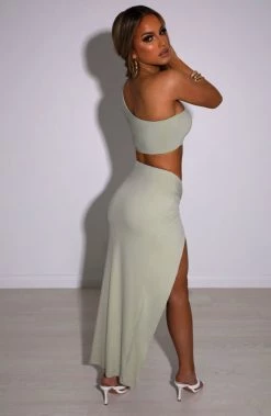 M.T Rosa Maxi Skirt - Sage NEW ARRIVALS