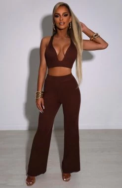 T.T NEW ARRIVALS Lila Pants - Chocolate