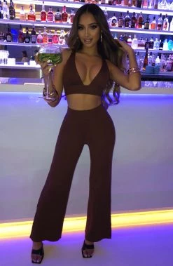 T.T NEW ARRIVALS Lila Pants - Chocolate