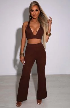 T.T NEW ARRIVALS Lila Pants - Chocolate