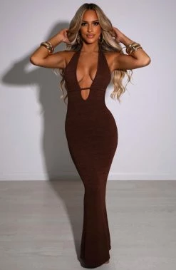 T.T Lilliana Maxi Dress - Chocolate