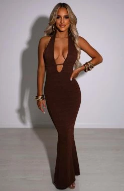 T.T Lilliana Maxi Dress - Chocolate