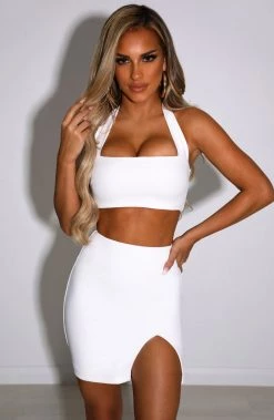 C.F NEW ARRIVALS Livia Mini Skirt - White