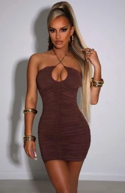 C.F Luci Mini Dress - Chocolate
